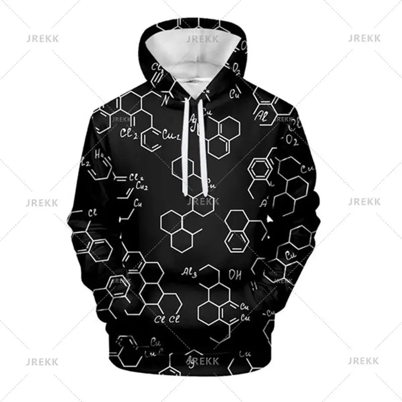 Kısa Köşegen | Matematik Formüllü 3D Baskılı Kapşonlu Sweatshirt – Erkek ve Kadın için Unisex Hoodie