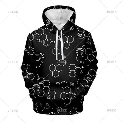 Kısa Köşegen | Matematik Formüllü 3D Baskılı Kapşonlu Sweatshirt – Erkek ve Kadın için Unisex Hoodie