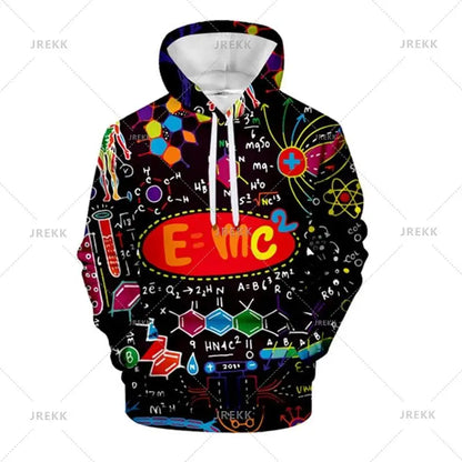 Kısa Köşegen | Matematik Formüllü 3D Baskılı Kapşonlu Sweatshirt – Erkek ve Kadın için Unisex Hoodie