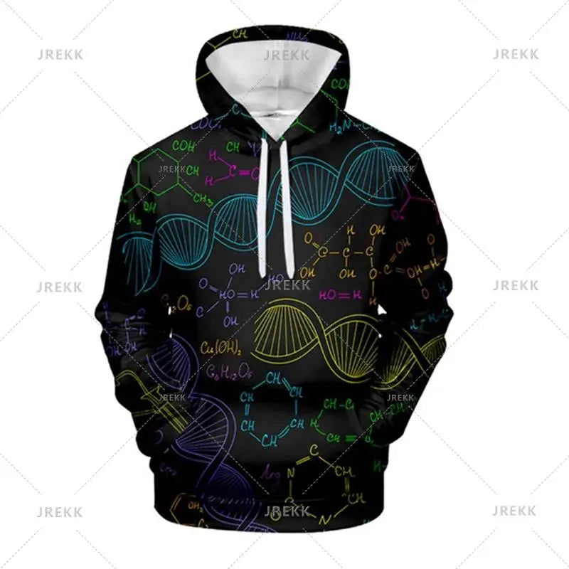 Kısa Köşegen | Matematik Formüllü 3D Baskılı Kapşonlu Sweatshirt – Erkek ve Kadın için Unisex Hoodie