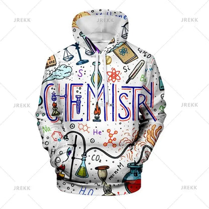 Kısa Köşegen | Matematik Formüllü 3D Baskılı Kapşonlu Sweatshirt – Erkek ve Kadın için Unisex Hoodie